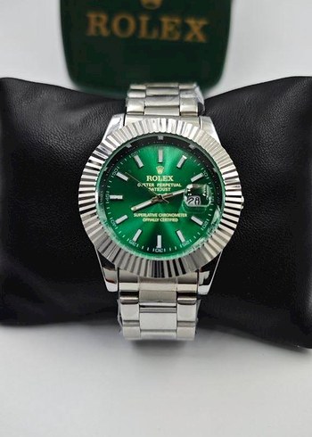 Rolex Erkek Klasik Yeşil Saat - Görsel 2