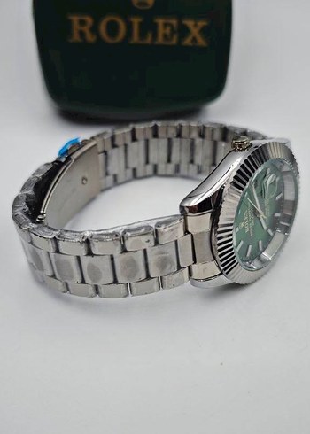 Rolex Erkek Klasik Yeşil Saat - Görsel 4