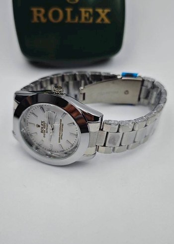 Rolex Erkek Klasik Beyaz Kol Saati - Görsel 5