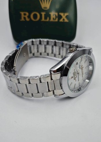 Rolex Erkek Klasik Beyaz Kol Saati - Görsel 4
