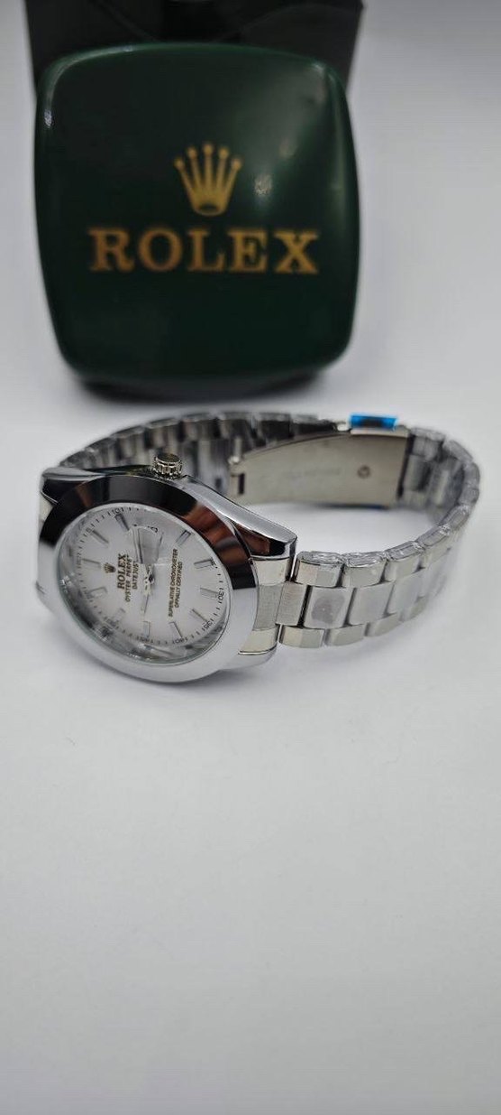 Rolex Erkek Klasik Beyaz Kol Saati - Görsel 5