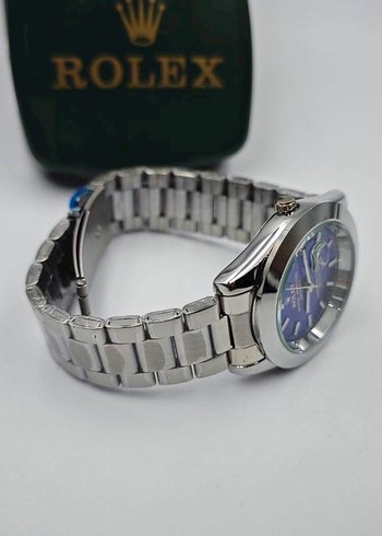 Rolex Erkek Klasik Mavi Kol Saati - Görsel 4
