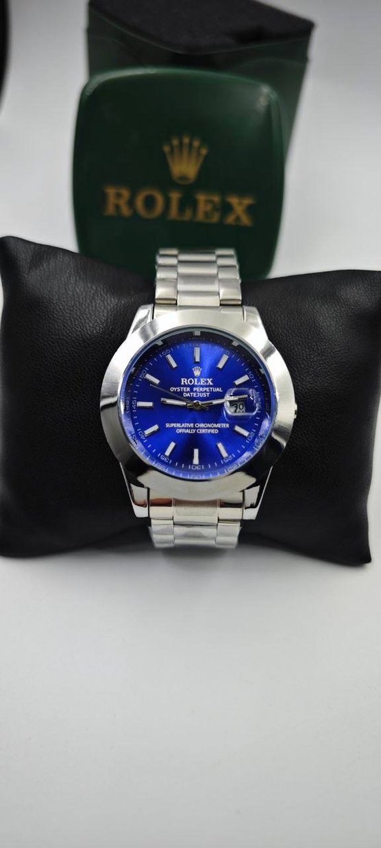 Rolex Erkek Klasik Mavi Kol Saati - Görsel 2