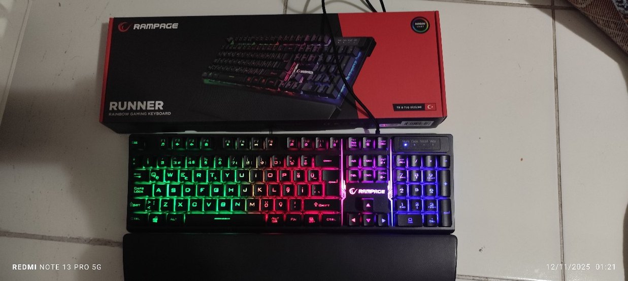 RAMPAGE Çok Renkli Işıklı Klavye - Görsel 2