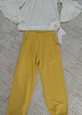 Sarı çocuk Pamuk Pantolon/8 yaş