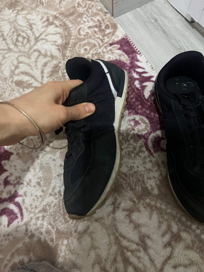 Siyah Kadın Stiletto Topuklu Spor Ayakkabı - Görsel 2