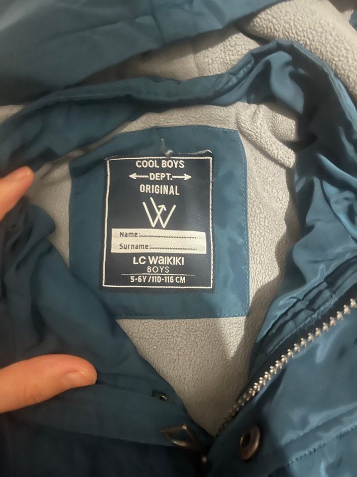 Erkek Çocuk Lacivert Kapüşonlu Düğmeli Mont - Görsel 2