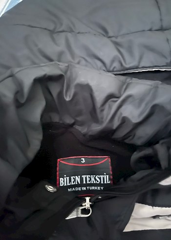 Düğmeli Kapüşonlu Erkek Çocuk Siyah Mont - Görsel 2