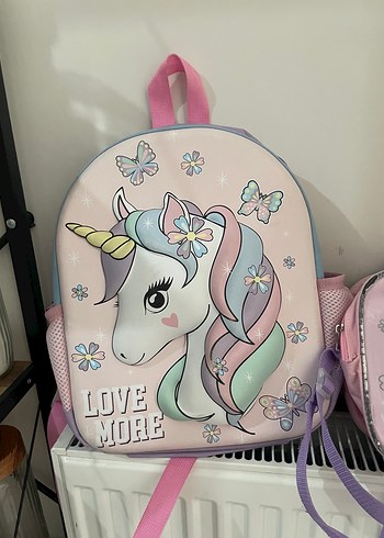 Pembe Unicorn Desenli Çocuk Çantası - Görsel 3