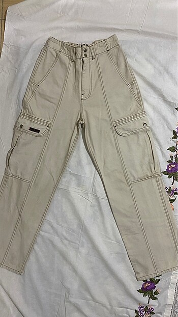 Kargo cepli beige jean