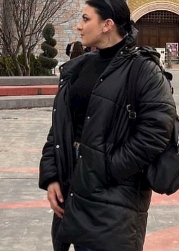 Siyah Deri Uzun Kışlık Kadın Mont