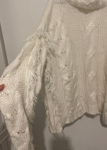 Zara Bohem Gri Örgü Kadın Kazak