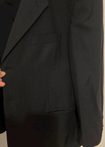 Düğmeli Siyah Erkek Takım Ceketi - Görsel 4