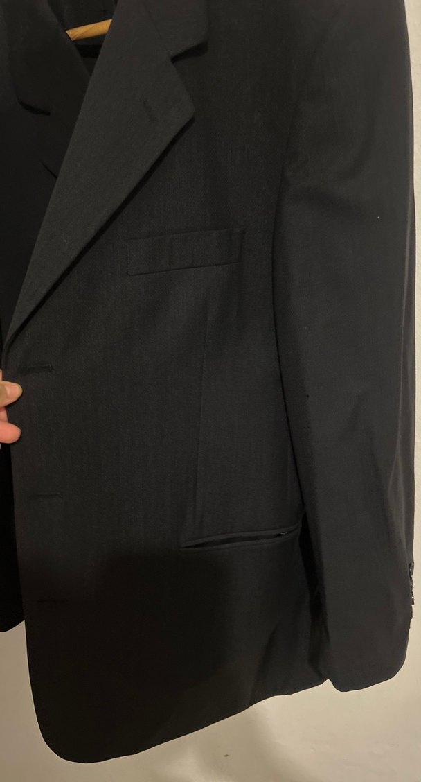 Düğmeli Siyah Erkek Takım Ceketi - Görsel 4