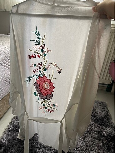 Diğer Nakış detaylı kimono
