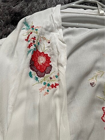 m Beden beyaz Renk Nakış detaylı kimono