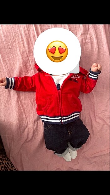 3 Ay Beden kırmızı Renk Carters üclü takım