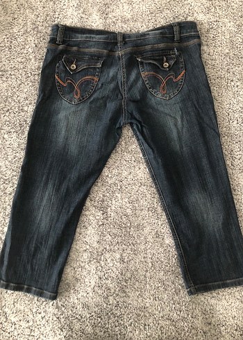 y2k vintage unisex kapri jeans - Görsel 4
