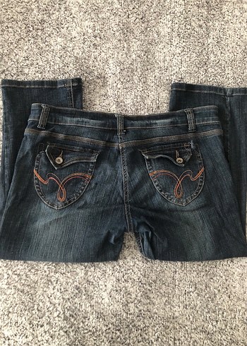 y2k vintage unisex kapri jeans - Görsel 2