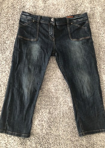 y2k vintage unisex kapri jeans - Görsel 3
