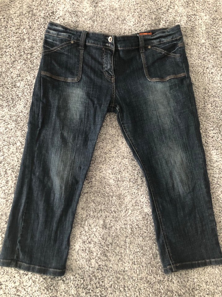 y2k vintage unisex kapri jeans - Görsel 3