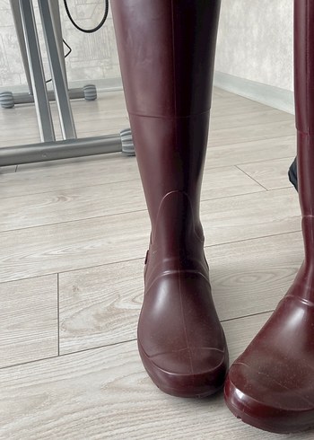 Elle Bordo Kadın Dizüstü Lastik Çizme