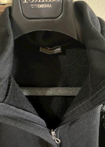 Siyah Uzun Peluş Kürklü  ceket - Görsel 3