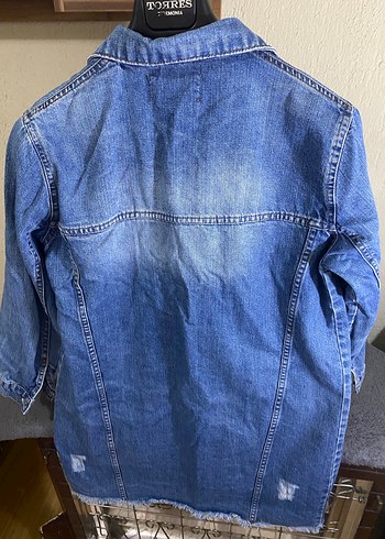 Kadın  Düğmeli Denim Ceket - Görsel 3