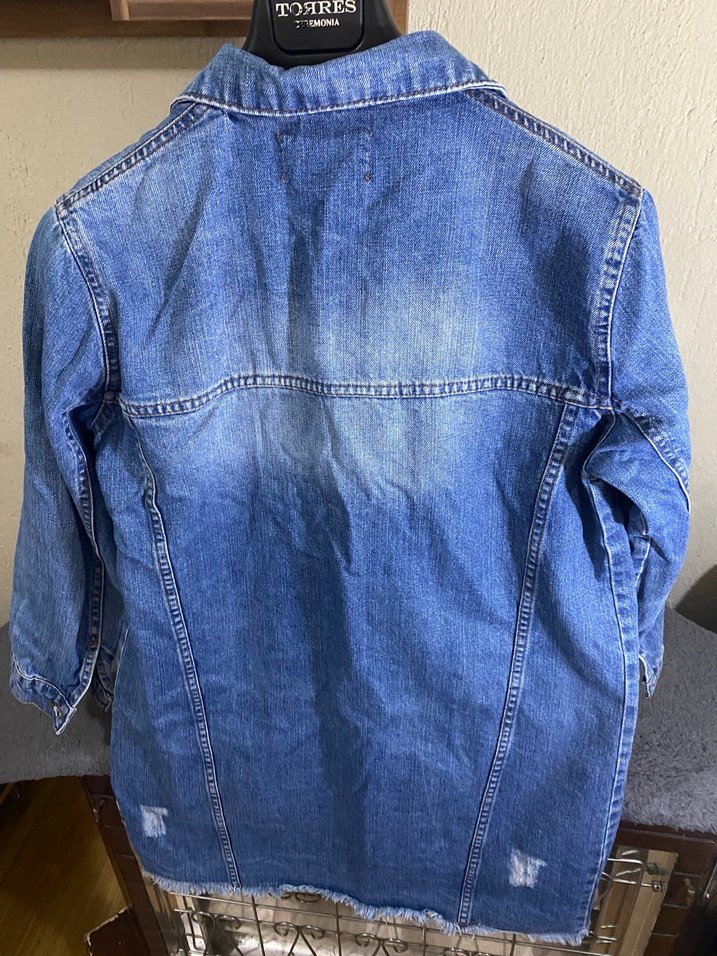 Kadın  Düğmeli Denim Ceket - Görsel 3