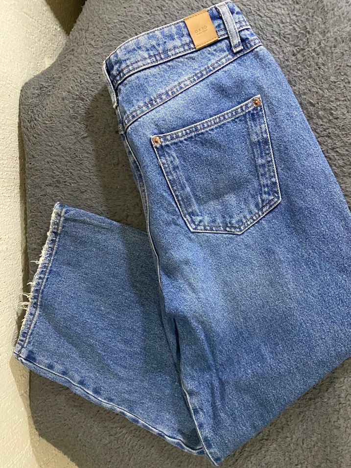 Kadın Bol Kesim Midi Boy Kot Pantolon - Görsel 2