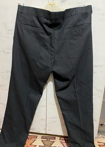 Siyah Regular Fit Kemerli Erkek Pantolon - Görsel 2