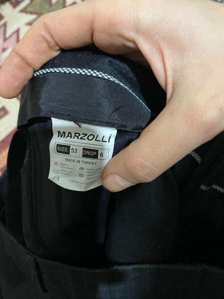 Siyah Regular Fit Kemerli Erkek Pantolon - Görsel 3