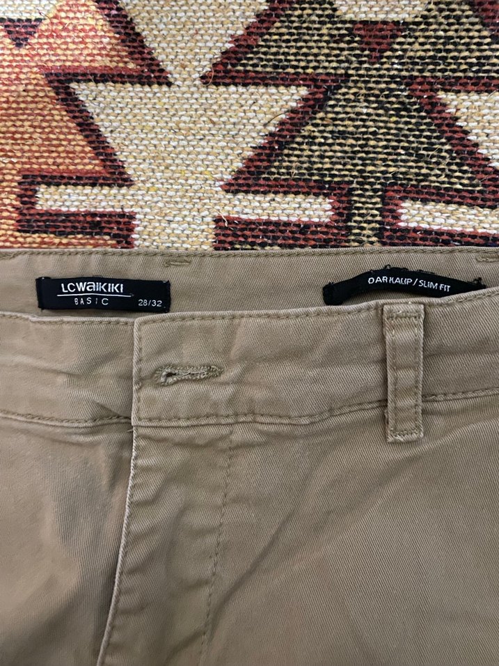 Bej Regular Fit Keten Erkek Pantolon - Görsel 3