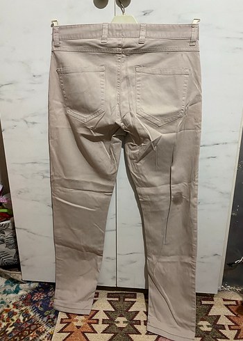 Bej Pamuk Erkek Normal Kesim Pantolon - Görsel 2