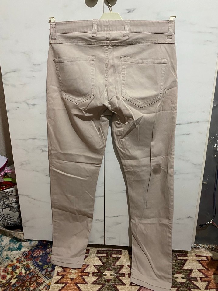 Bej Pamuk Erkek Normal Kesim Pantolon - Görsel 2