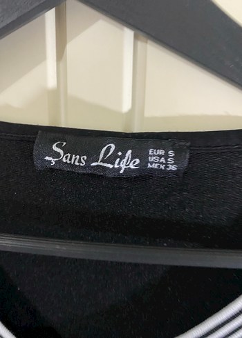 Uzun Kollu Siyah V Yakalı Kadın Tunik - Görsel 3