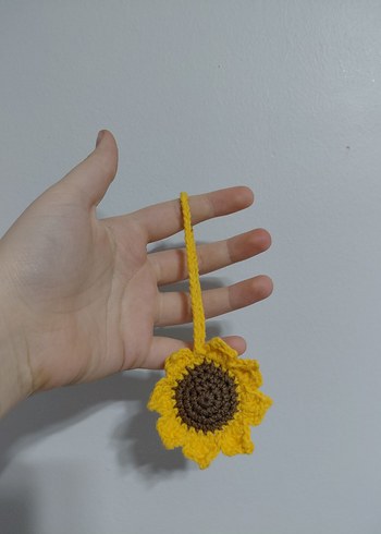 Sarı Püsküllü Ayçiçeği Anahtarlık - Görsel 2