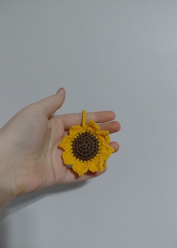 Sarı Püsküllü Ayçiçeği Anahtarlık - Görsel 3