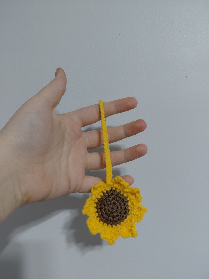 Sarı Püsküllü Ayçiçeği Anahtarlık - Görsel 2