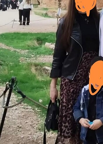 Trendyol & Milla Midi leopar desen şifon elbise