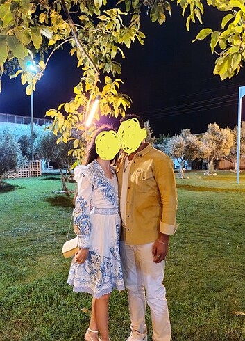s Beden Mavi elbise