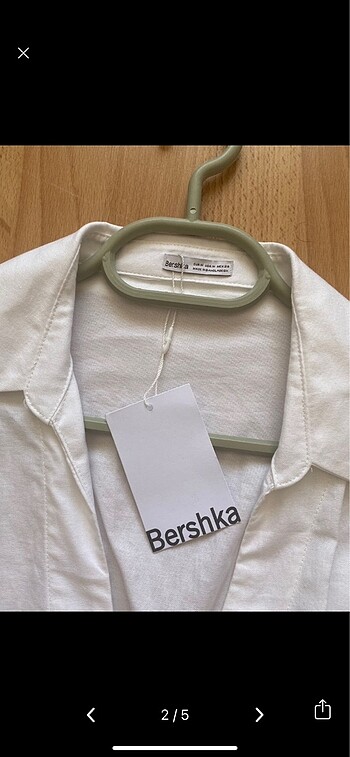 m Beden Bershka beyaz elbise