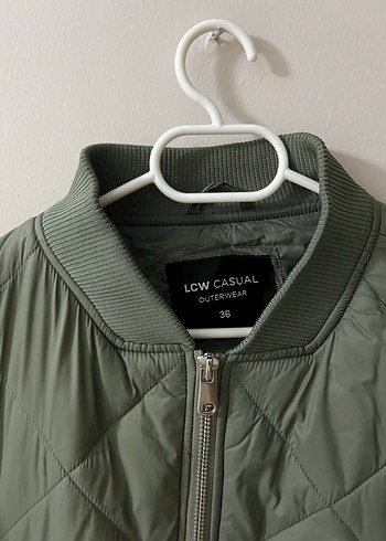 Fermuarlı Haki Kadın Ceket - Görsel 3