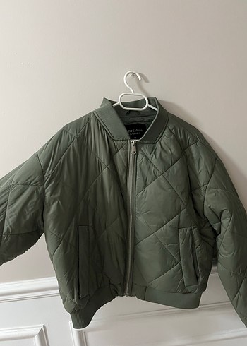 Fermuarlı Haki Kadın Ceket - Görsel 4