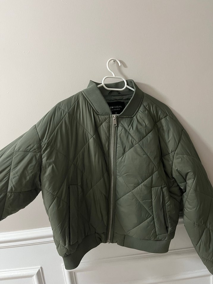 Fermuarlı Haki Kadın Ceket - Görsel 4