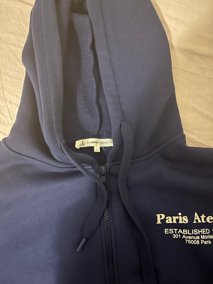 Koton fermuarlı crop lacivert hırka - Görsel 3