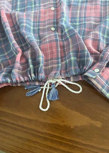 Mavi markalı Çiçek Nakışlı Düğmeli Uzun Kollu Kadın Gömlek - Görsel 3