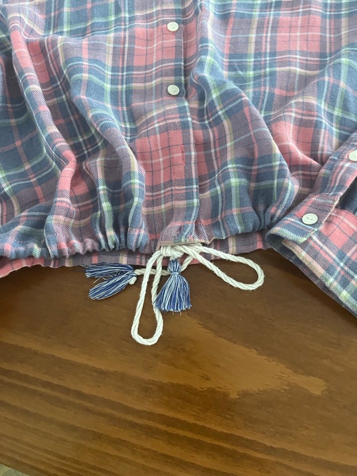 Mavi markalı Çiçek Nakışlı Düğmeli Uzun Kollu Kadın Gömlek - Görsel 3