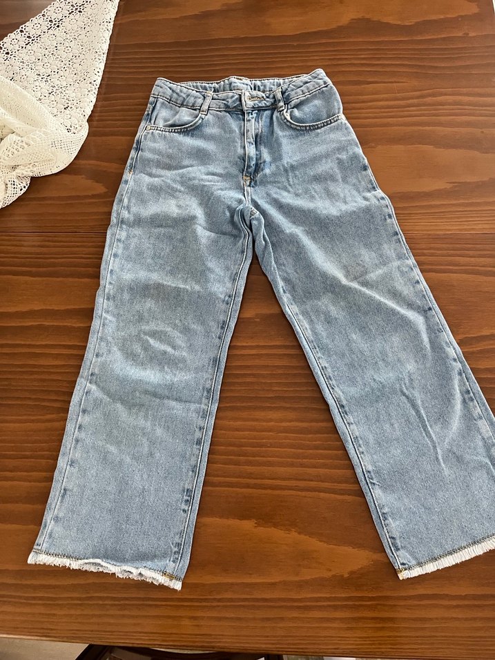 Mavi kız çocuk pantolon - Görsel 2