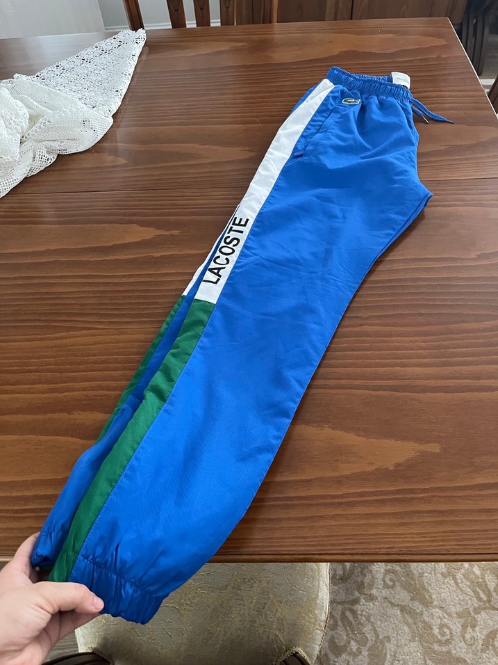 Lacoste Mavi paraşüt kumaş Eşofman Altı - Görsel 3